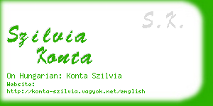 szilvia konta business card